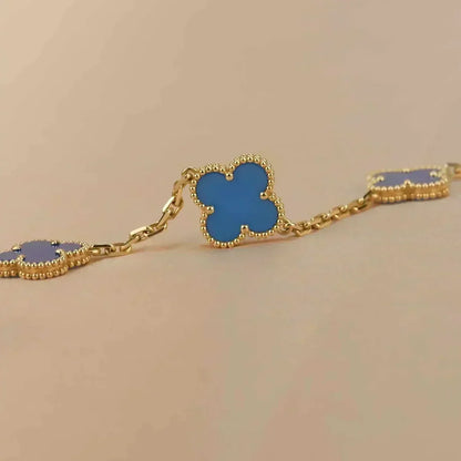 [⭐Seralia] CLOVER 5 MOTIF BLUE AGATE BRACELET COLLECTION