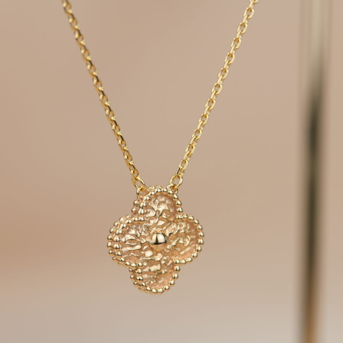 [⭐Seralia]CLOVER 15MM  BRONZING NECKLACE