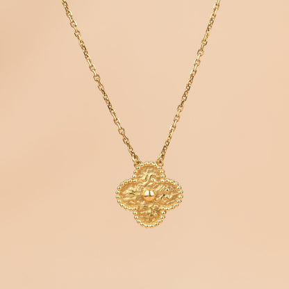 [⭐Seralia]CLOVER 15MM  BRONZING NECKLACE
