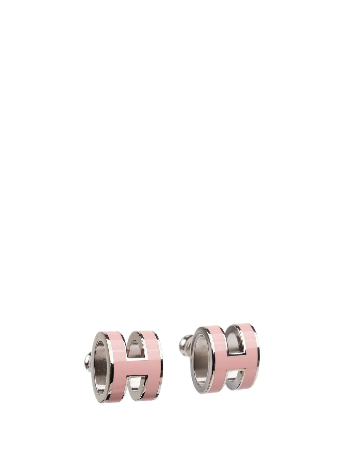 [⭐Seralia]MINI POP H SILVER EARRINGS PINK
