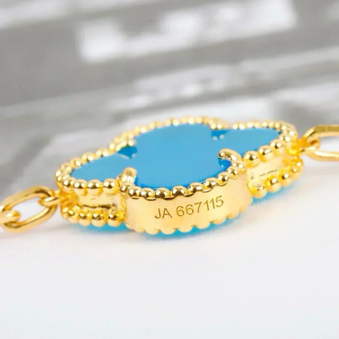 [⭐Seralia] CLOVER 5 MOTIF TURQUOISE BRACELET COLLECTION