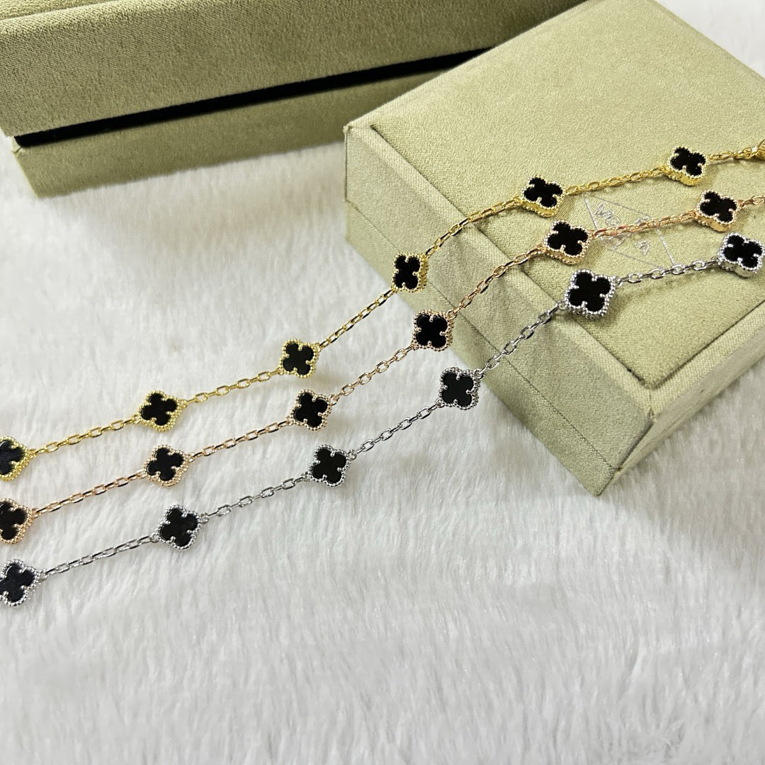 [⭐Seralia]CLOVER 6 MOTIF  ONYXS BRACELET