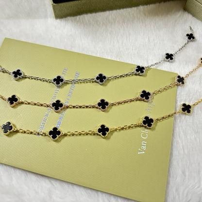[⭐Seralia]CLOVER 6 MOTIF  ONYXS BRACELET
