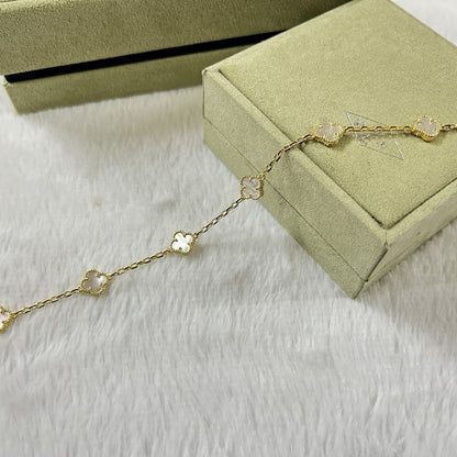 [⭐Seralia]CLOVER 6 MOTIF WHITE MOP BRACELET