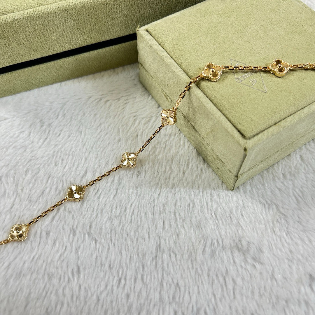 [⭐Seralia]CLOVER 6 MOTIF DIAMOND BRACELET