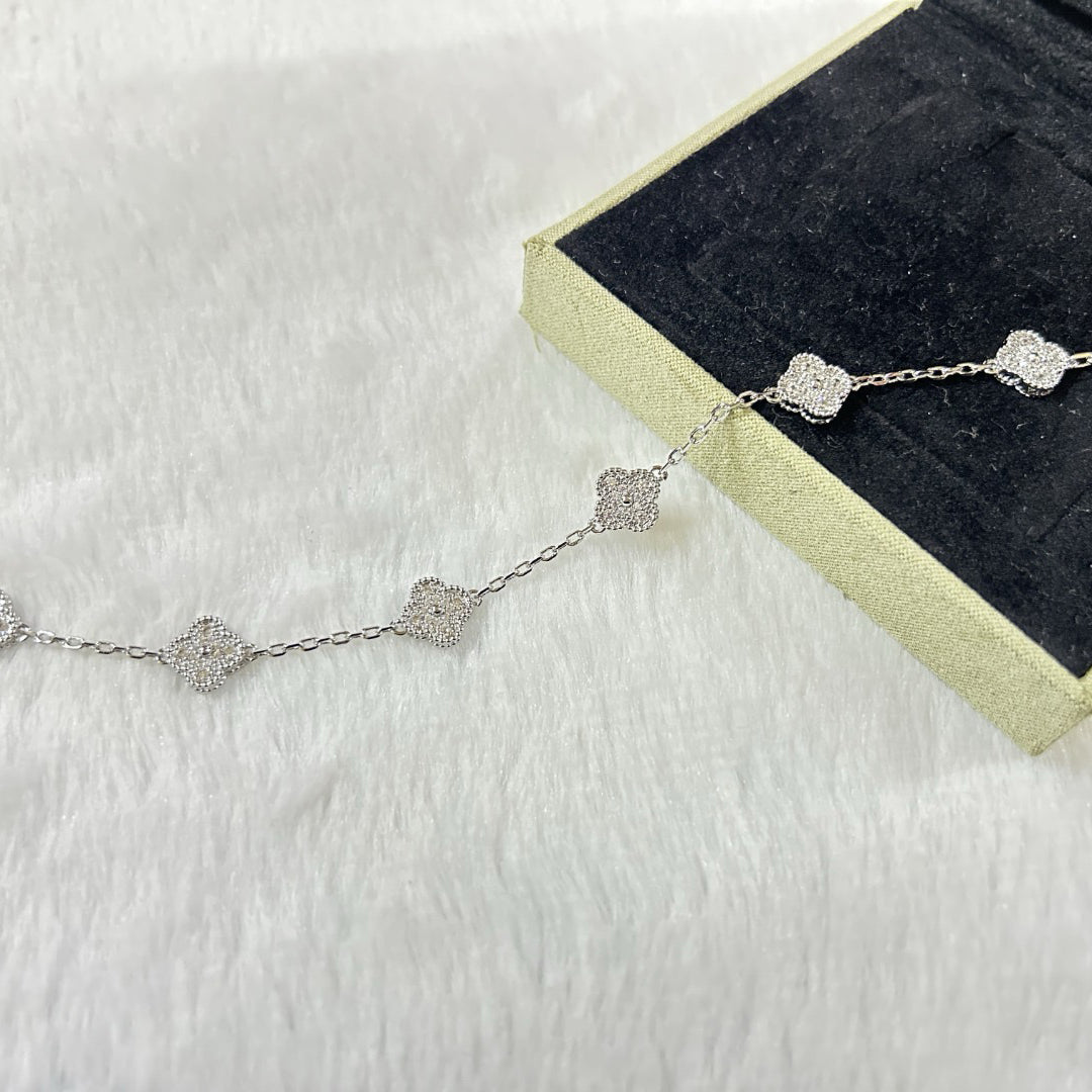 [⭐Seralia]CLOVER 6 MOTIF DIAMOND BRACELET