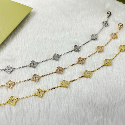 [⭐Seralia]CLOVER 6 MOTIF DIAMOND BRACELET