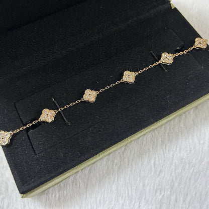 [⭐Seralia]CLOVER 6 MOTIF DIAMOND BRACELET