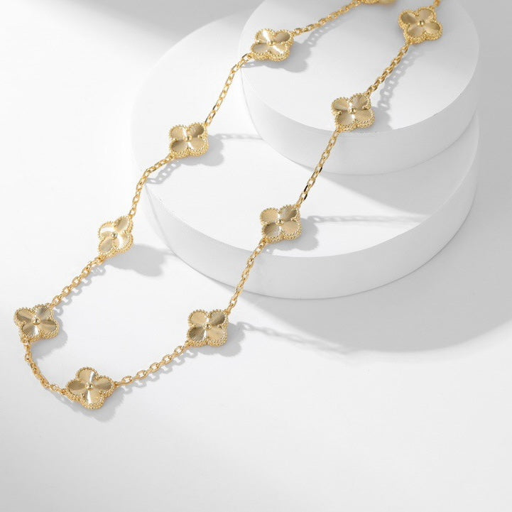 [⭐Seralia]CLOVER 10 MOTIFS LASER NECKLACE