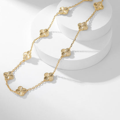 [⭐Seralia]CLOVER 10 MOTIFS LASER NECKLACE