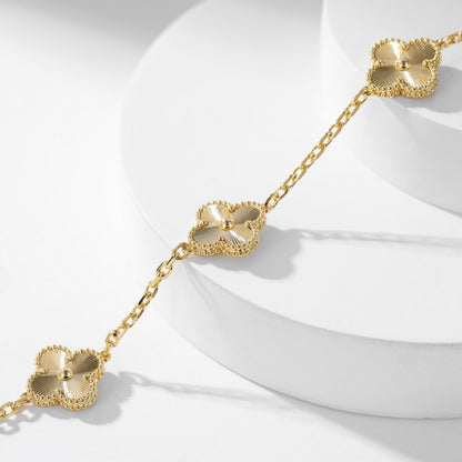 [⭐Seralia]CLOVER 10 MOTIFS LASER NECKLACE