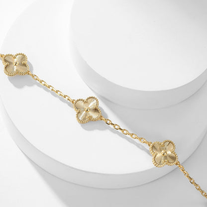 [⭐Seralia]CLOVER 10 MOTIFS LASER NECKLACE