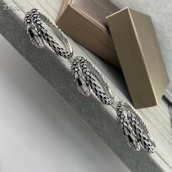 [⭐Seralia]NEW OBSIDIAN & DIAMOND SERPENT BRACELET