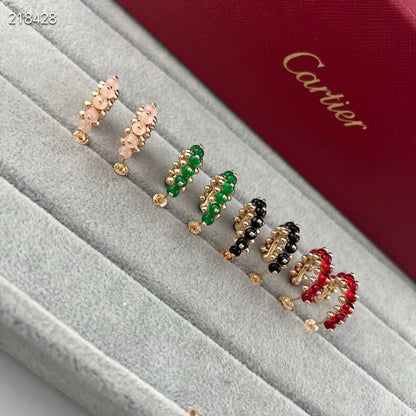 [⭐Seralia]NEW COLORED GEMSTONE COLLECTION SMALL HOOP EARRINGS