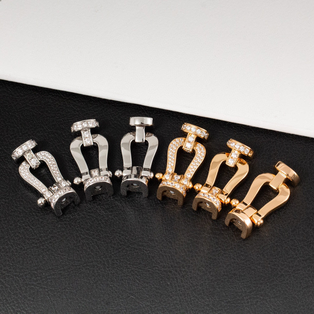 [⭐Seralia]FORCE LARGE HORSESHOE FULL DIAMOND BRACELET ROSE GOLD
