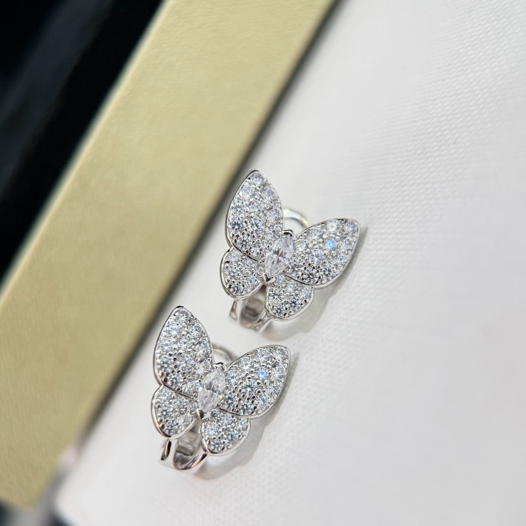 [⭐Seralia]BUTTERFLY ALL DIAMOND EARRINGS