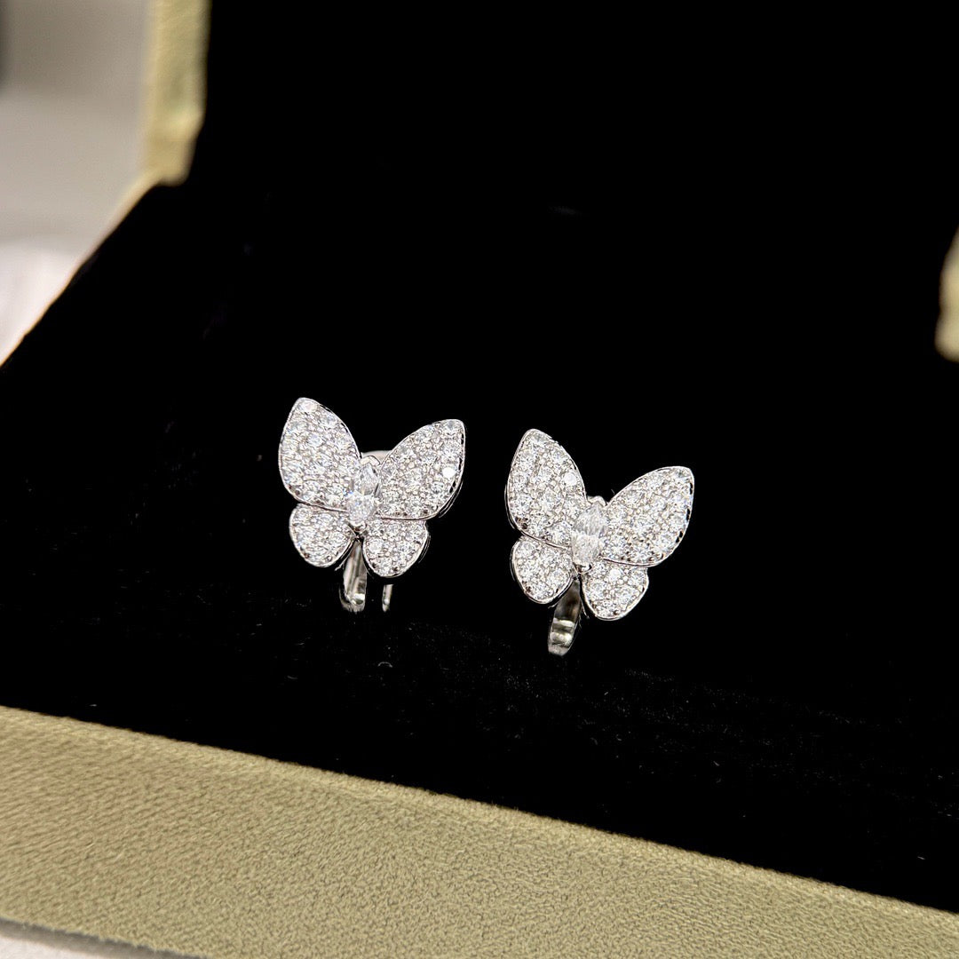[⭐Seralia]BUTTERFLY ALL DIAMOND EARRINGS