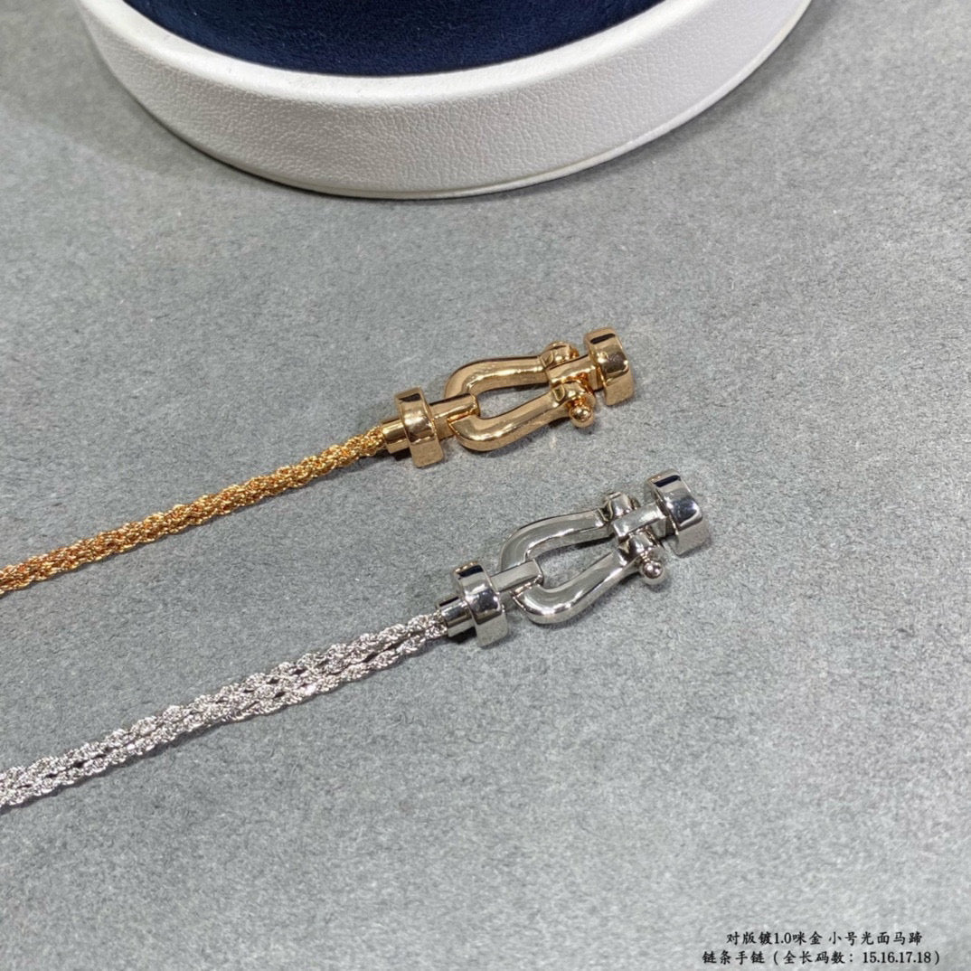 [⭐Seralia]FORCE SMALL HORSESHOE  DIAMOND CHAIN ROPE BRACELET