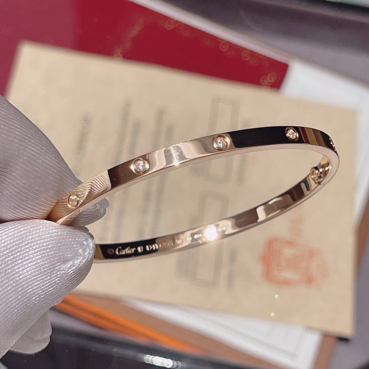[⭐Seralia]LOVE BRACELET 3.65MM 10 DIAMONDS
