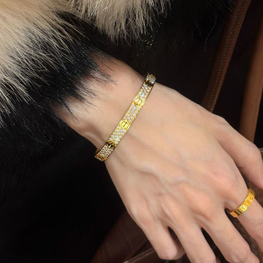 [⭐Seralia]LOVE BRACELET 6.1MM DIAMOND-PAVED