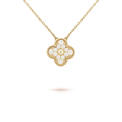[⭐Seralia]CLOVER 15MM DIAMOND SINGLE FLOWER NECKLACE