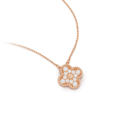 [⭐Seralia]CLOVER 15MM DIAMOND SINGLE FLOWER NECKLACE