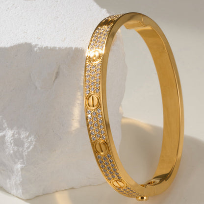 [⭐Seralia]LOVE BRACELET 6.1MM DIAMOND-PAVED