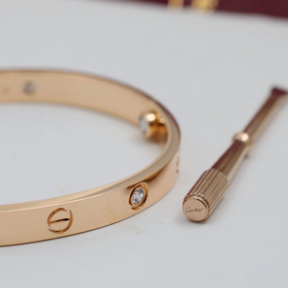 [⭐Seralia]LOVE BRACELET 6.1MM 4 DIAMONDS
