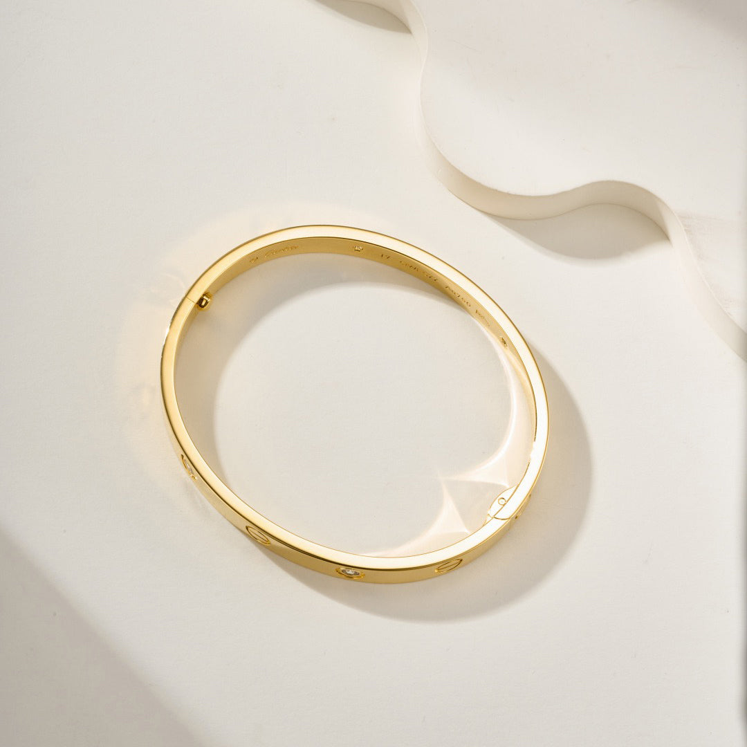 [⭐Seralia]LOVE BRACELET 6.1MM 4 DIAMONDS