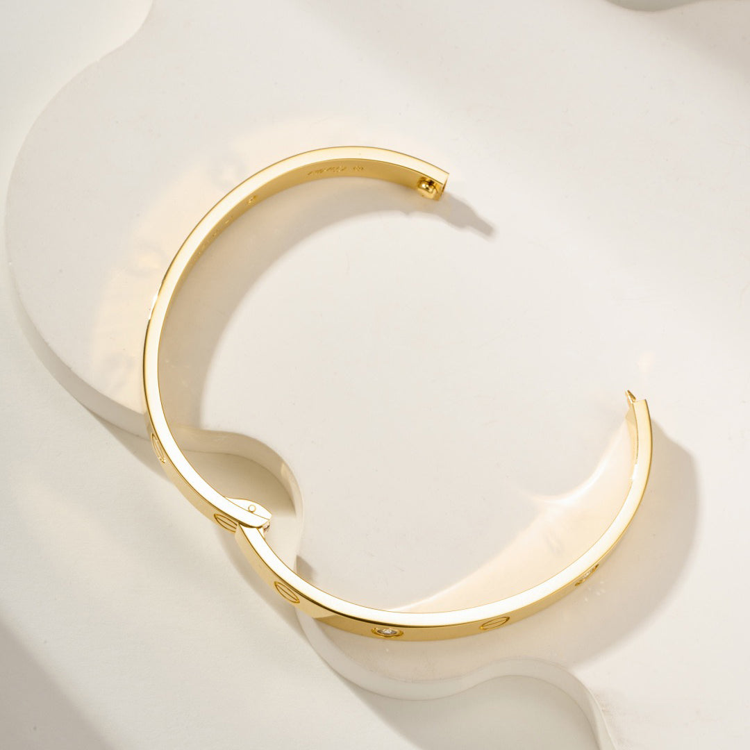 [⭐Seralia]LOVE BRACELET 6.1MM 4 DIAMONDS