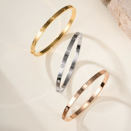 [⭐Seralia]LOVE BRACELET 3.65MM 6 DIAMONDS