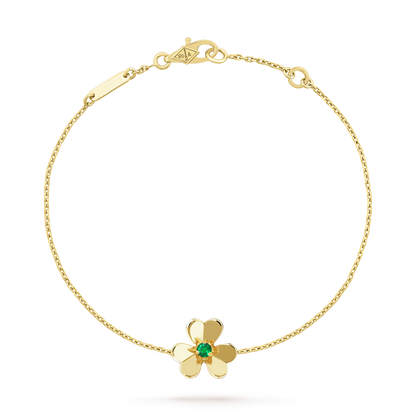 [⭐Seralia]FRIVOLE GOLD FLOWER PINK MALACHITE BRACELET