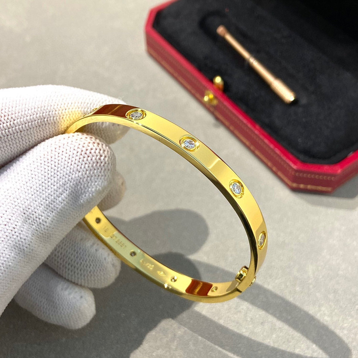 [⭐Seralia]LOVE BRACELET 6.1MM 10 DIAMONDS