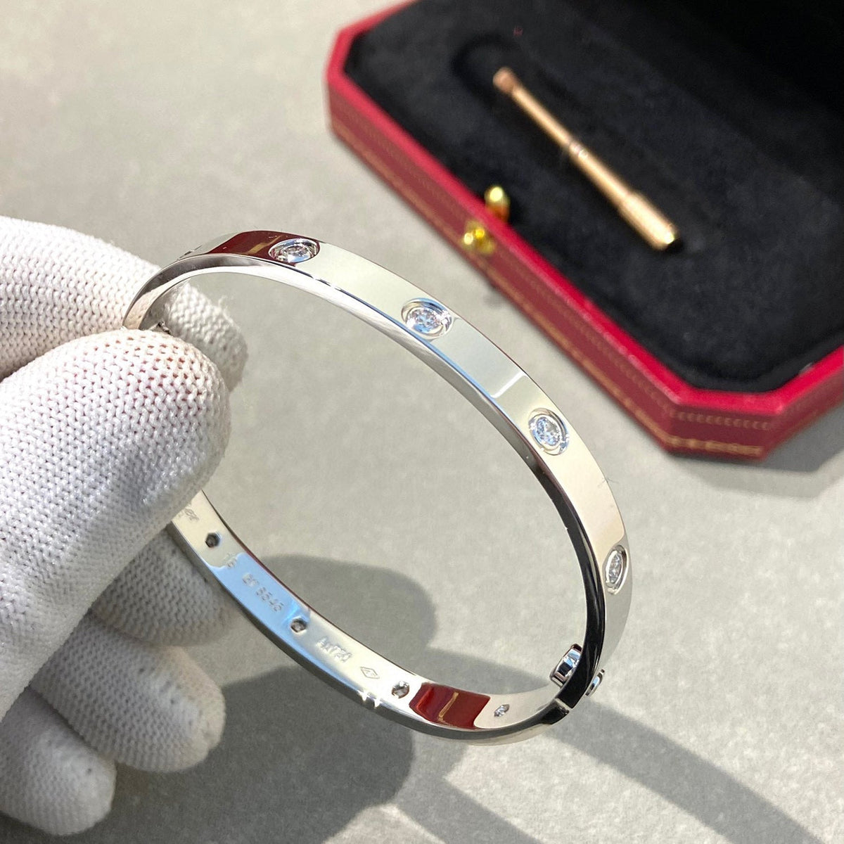 [⭐Seralia]LOVE BRACELET 6.1MM 10 DIAMONDS