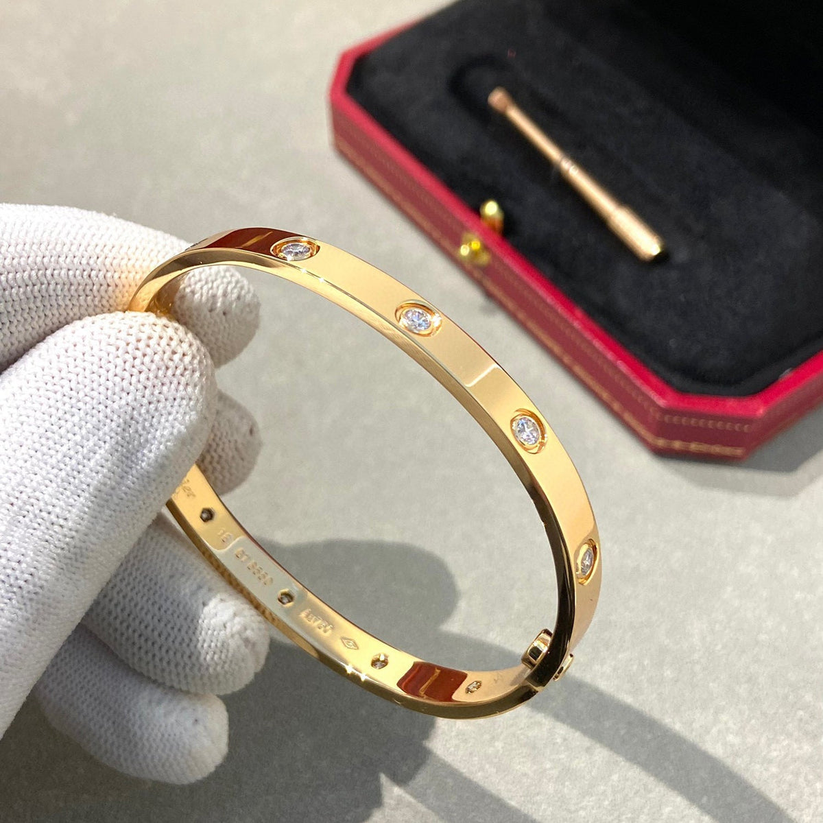 [⭐Seralia]LOVE BRACELET 6.1MM 10 DIAMONDS