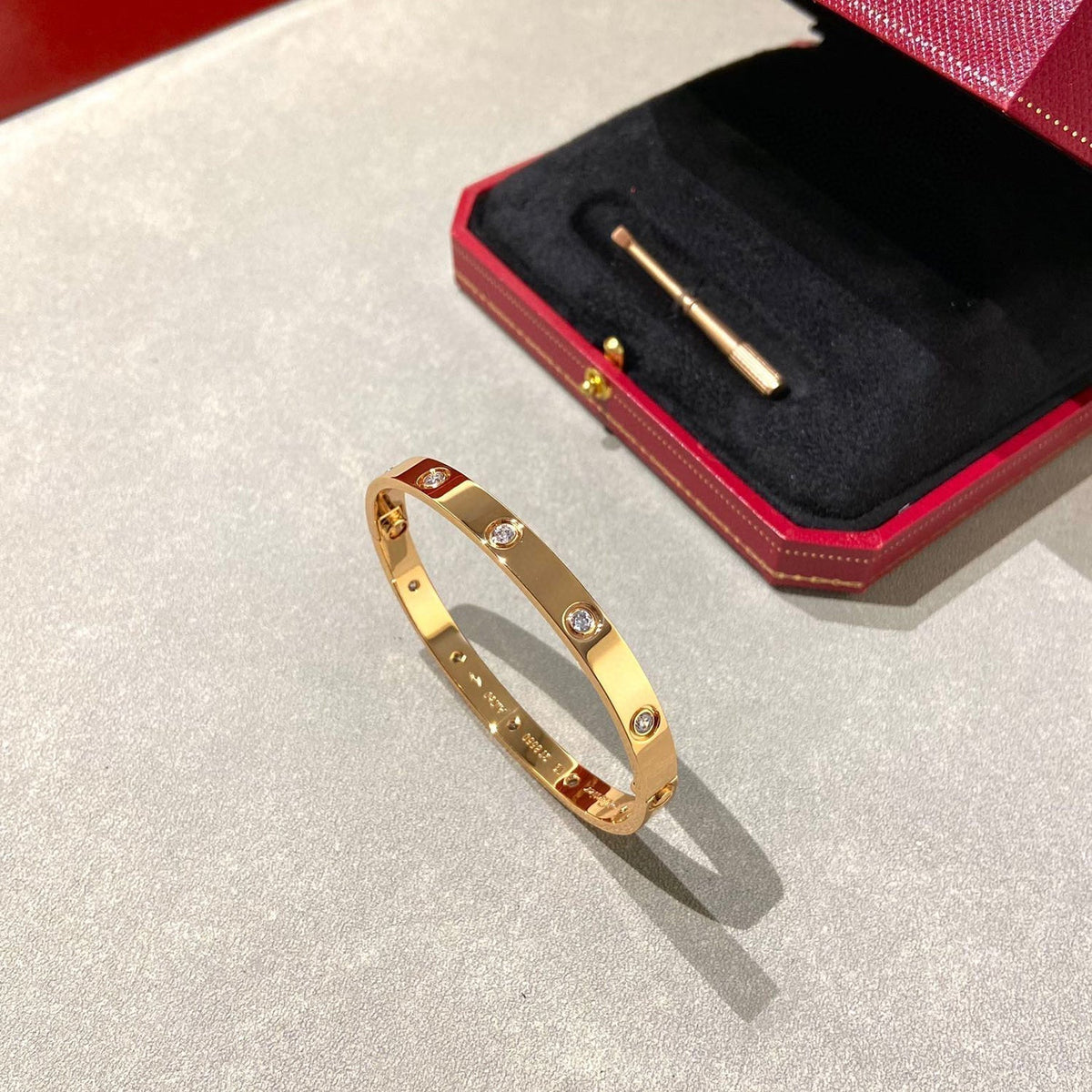 [⭐Seralia]LOVE BRACELET 6.1MM 10 DIAMONDS