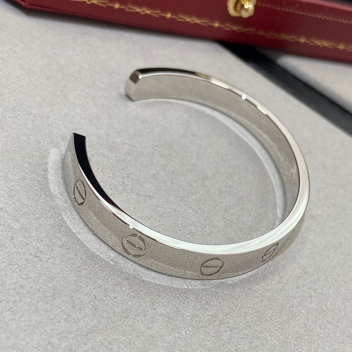 [⭐Seralia]LOVE BRACELET 6.1MM 1 DIAMOND OPEN CUFF