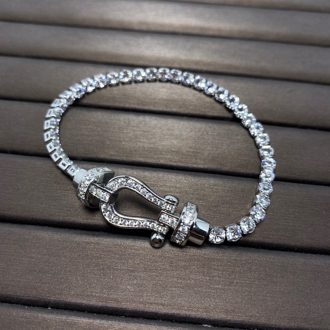[⭐Seralia]FORCE  HORSESHOE  DIAMOND TENNIS BRACELET