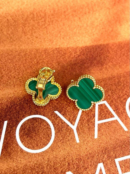 [⭐Seralia] CLOVER LARGE (20mm) 1 MOTIFS GREENER MOP STUD EARRINGS