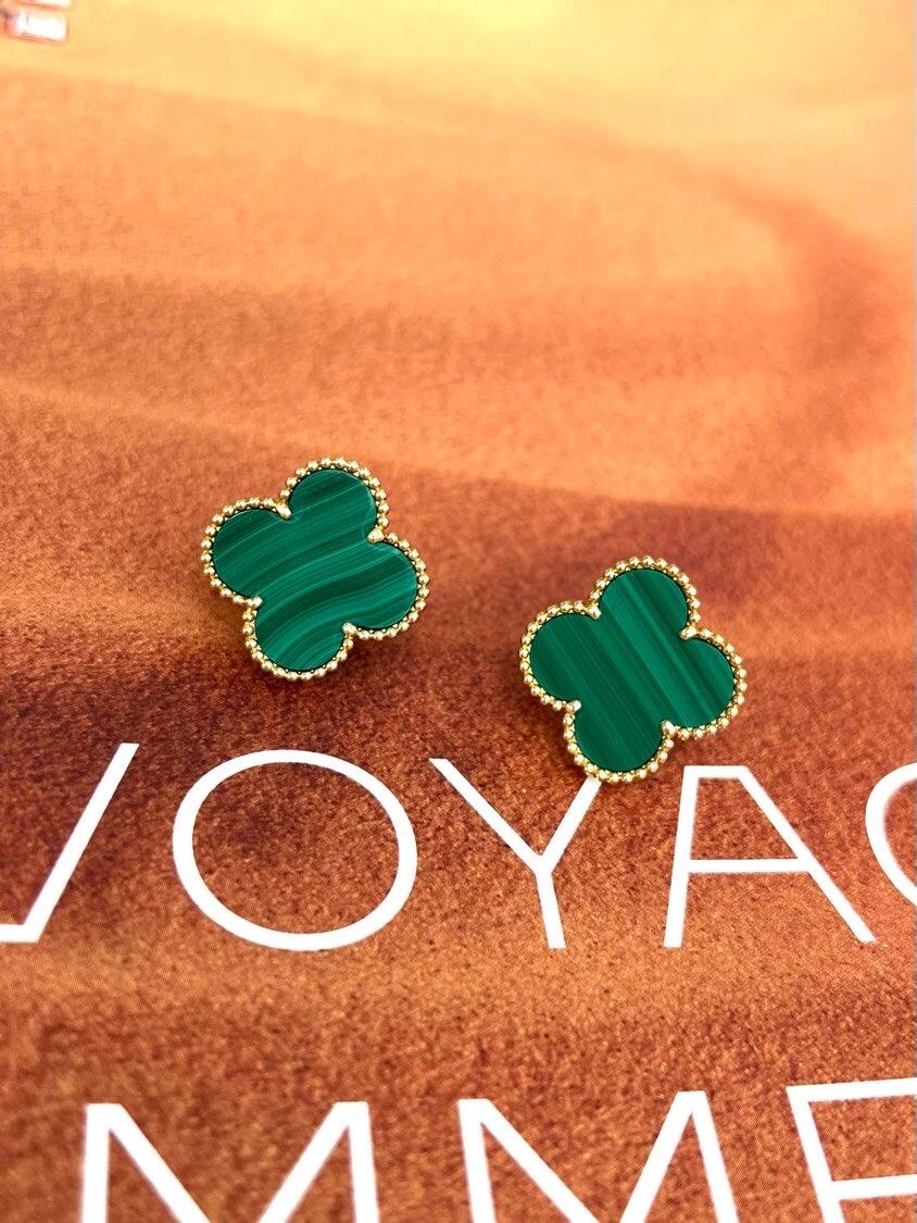 [⭐Seralia] CLOVER LARGE (20mm) 1 MOTIFS GREENER MOP STUD EARRINGS