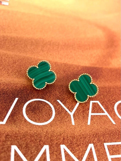 [⭐Seralia] CLOVER LARGE (20mm) 1 MOTIFS GREENER MOP STUD EARRINGS