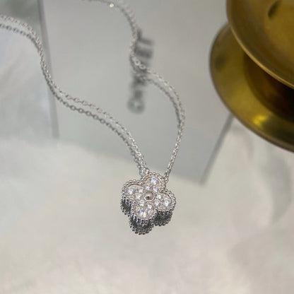 [⭐Seralia]CLOVER 15MM DIAMOND SINGLE FLOWER NECKLACE
