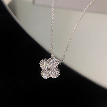 [⭐Seralia]CLOVER 15MM DIAMOND SINGLE FLOWER NECKLACE