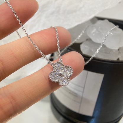 [⭐Seralia]CLOVER 15MM DIAMOND SINGLE FLOWER NECKLACE