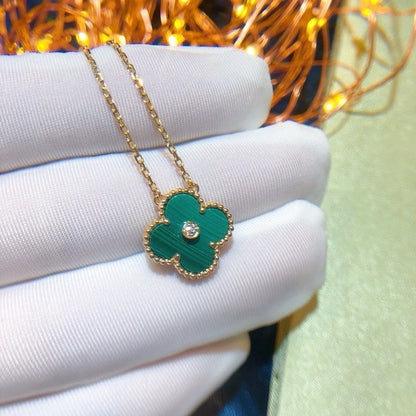 [⭐Seralia]CLOVER 15MM DIAMOND TURQUOISE NECKLACE