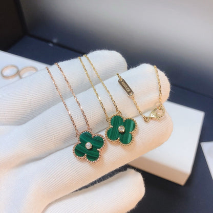 [⭐Seralia]CLOVER 15MM DIAMOND TURQUOISE NECKLACE