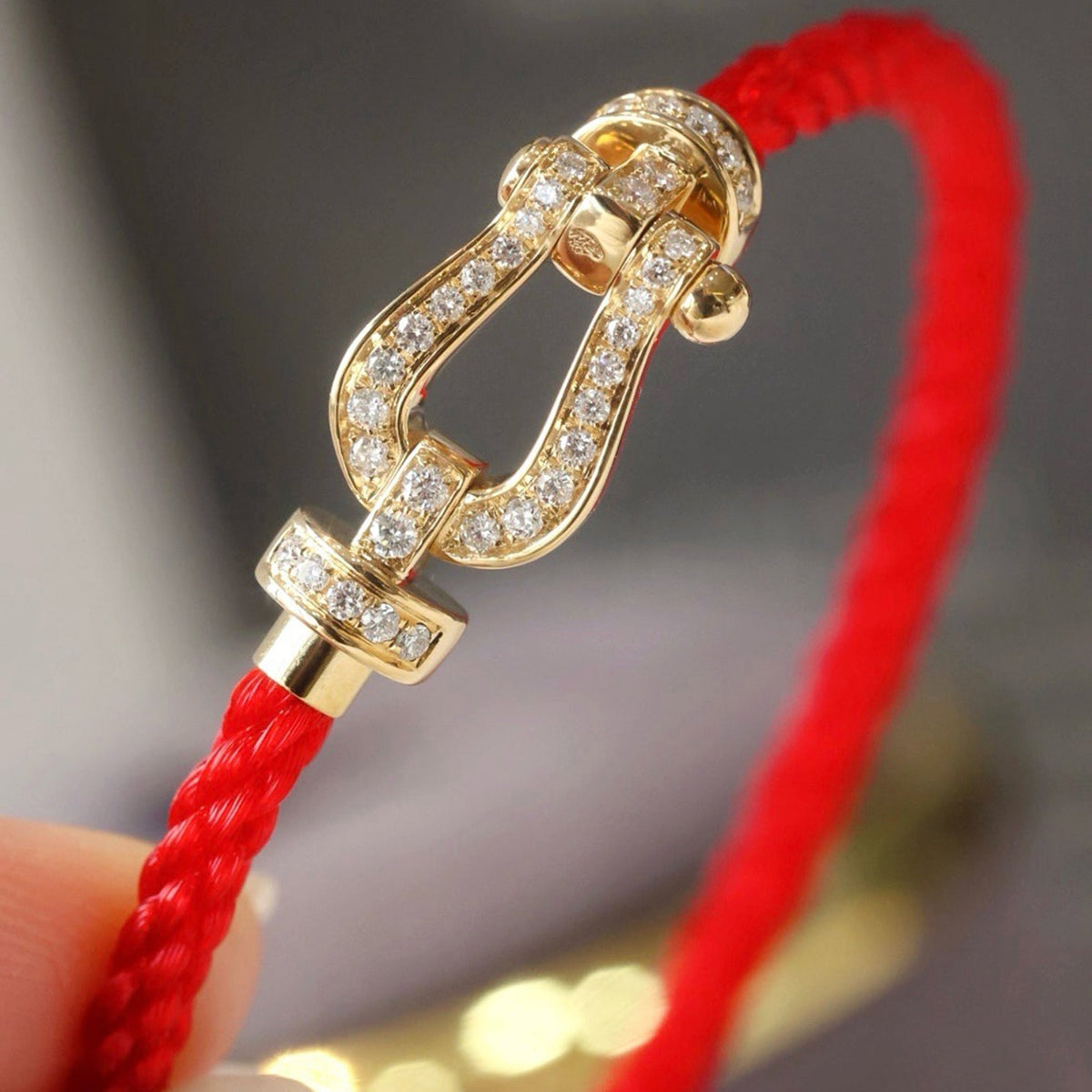 [⭐Seralia]FORCE LARGE HORSESHOE FULL DIAMOND BRACELET ROSE GOLD