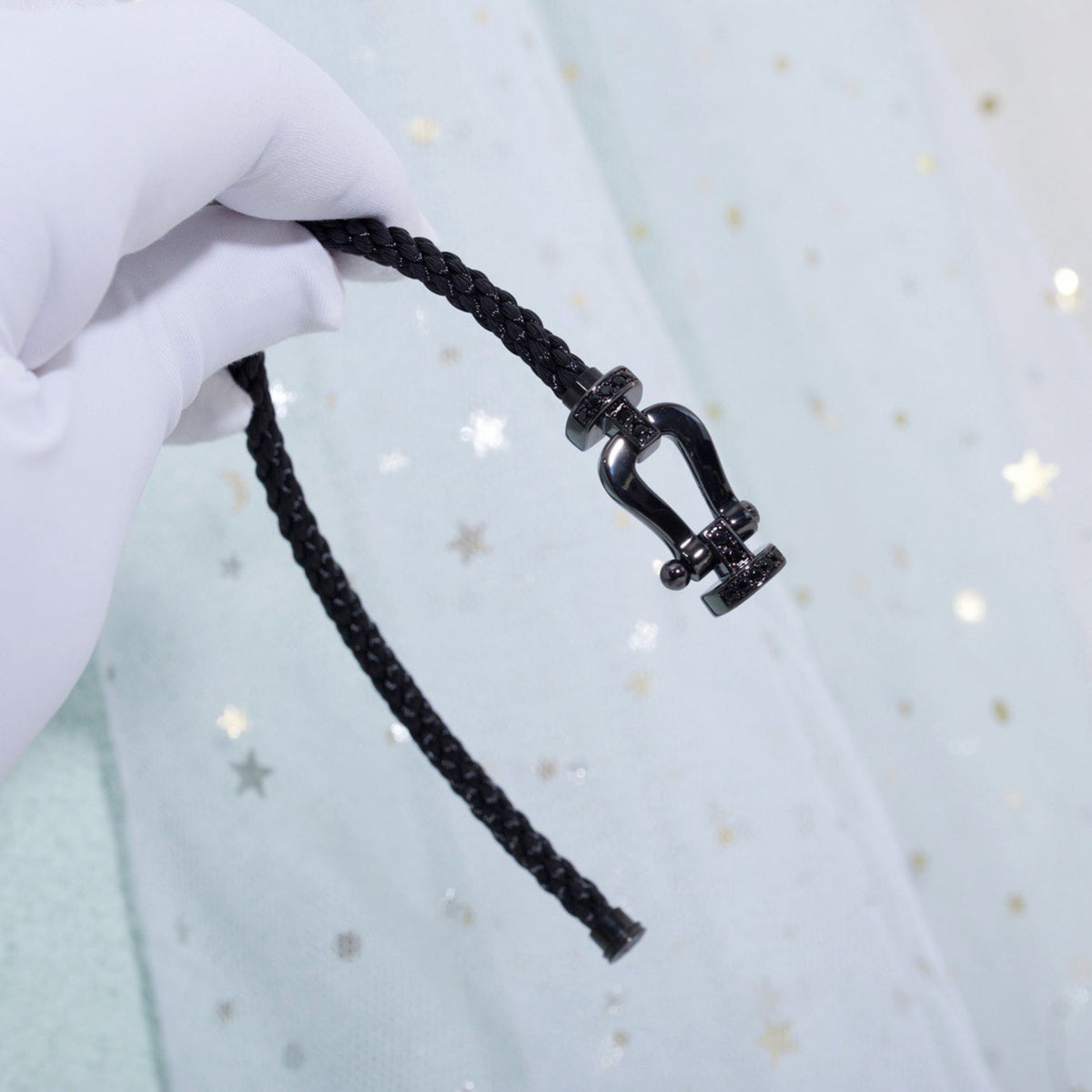 [⭐Seralia]FORCE LARGE SERIES HORSESHOE BLACK SAMURAI BRACELET