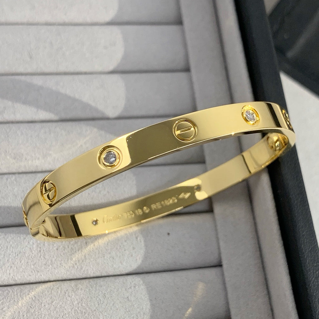 [⭐Seralia]LOVE BRACELET 6.1MM 4 DIAMONDS