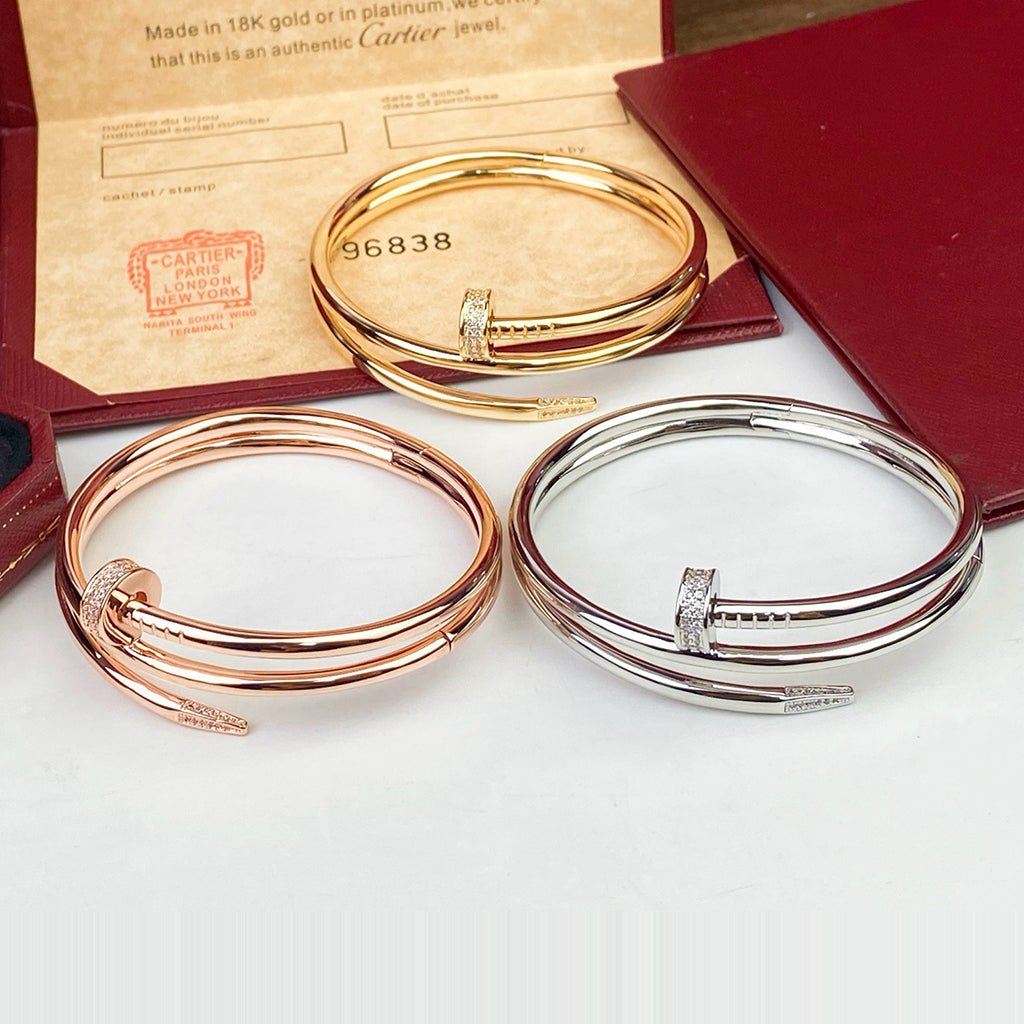 [⭐Seralia]JUSTE BRACELET 3.5MM DOUBLE ROW DIAMOND